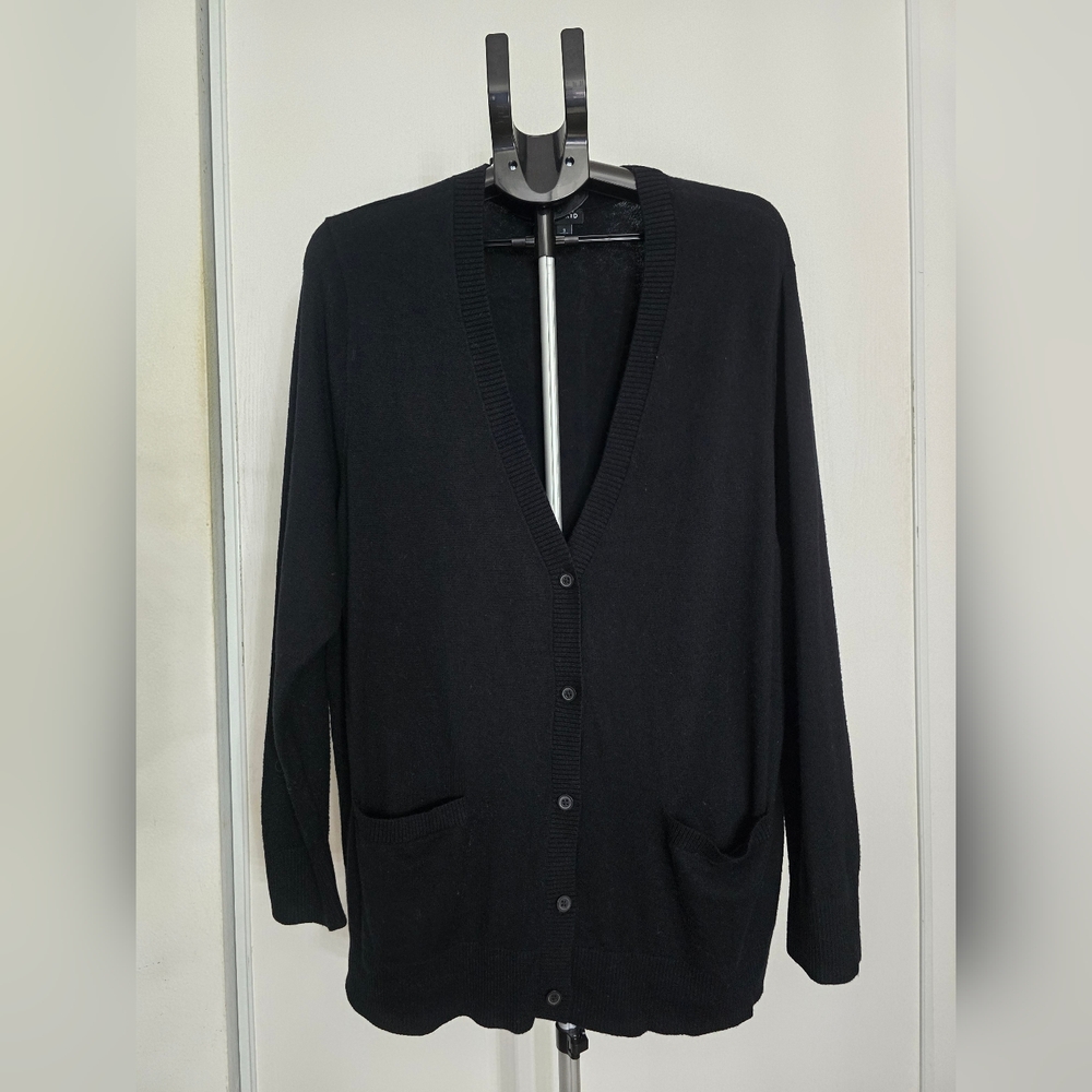 Torrid Black Button-Up Cardigan